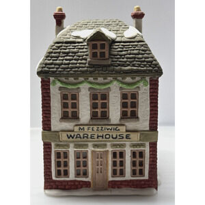 Vintage Dept 56 Dickens Village Series A Christmas Carol Fezziwig Warehouse Read